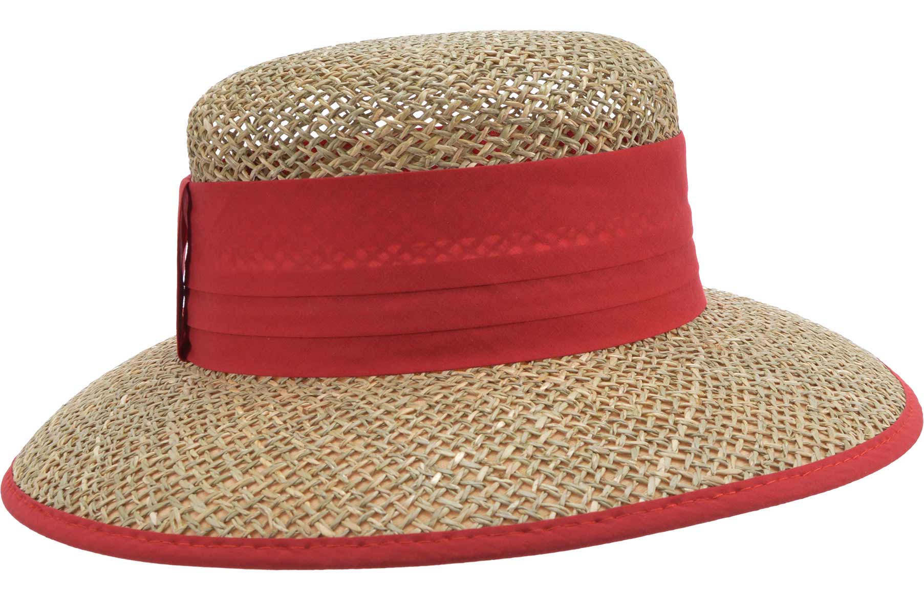 Straw hat cloche seagras