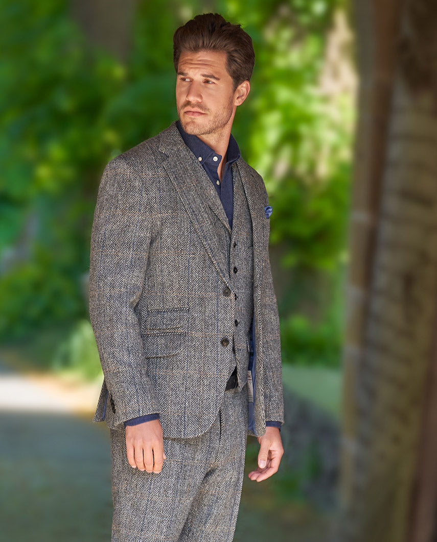 London - grey herringbone