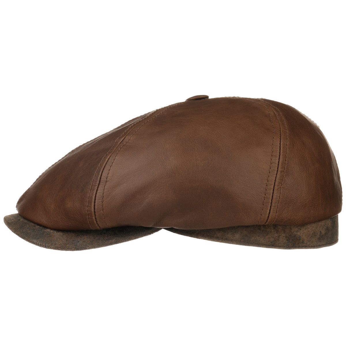 Stetson Leather Flat Cap