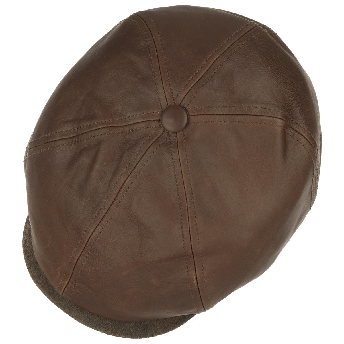 Stetson Leather Flat Cap