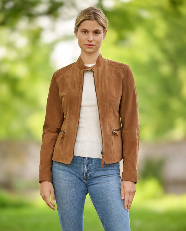 Janna – Cognac Leather Jacket