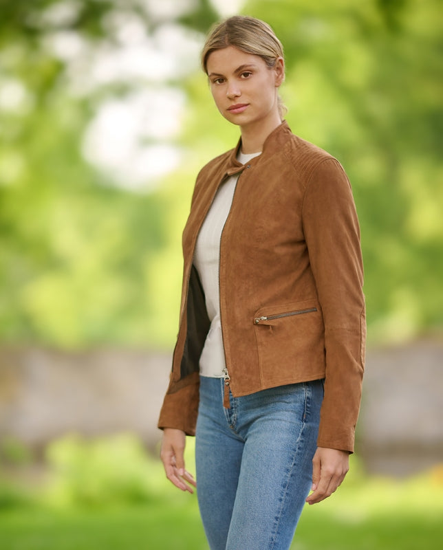 Janna – Cognac Leather Jacket
