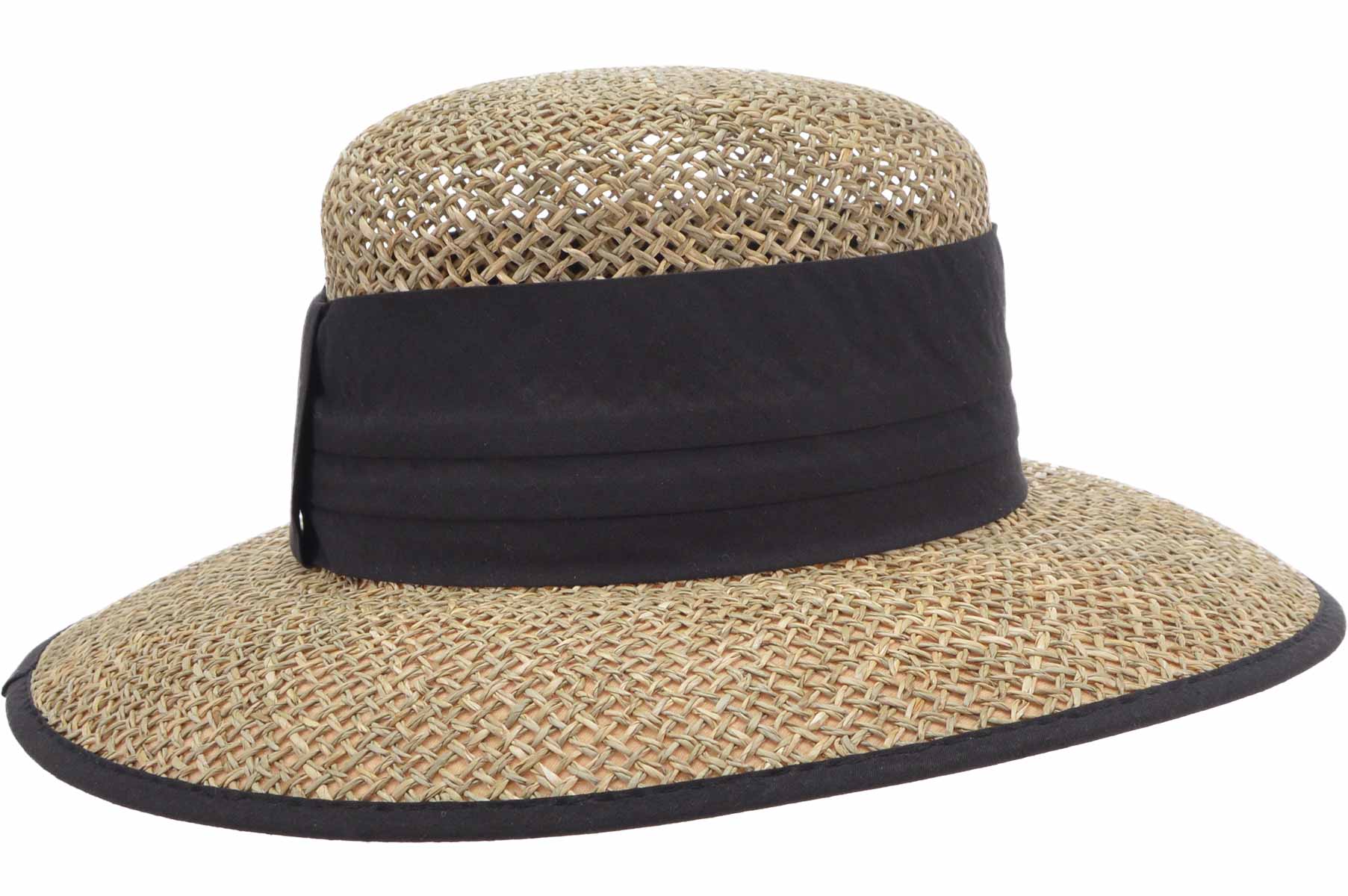 Straw hat cloche seagras