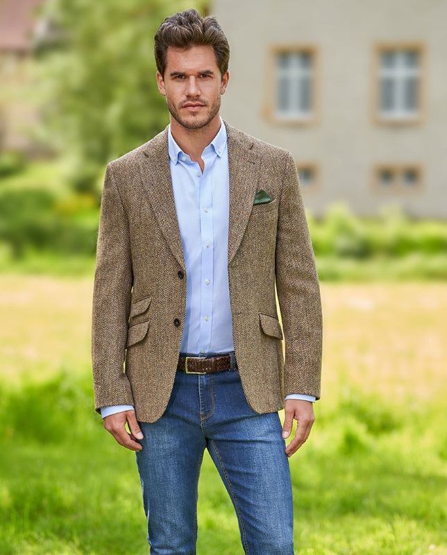 London – Country Herringbone Harris Tweed Kavaj