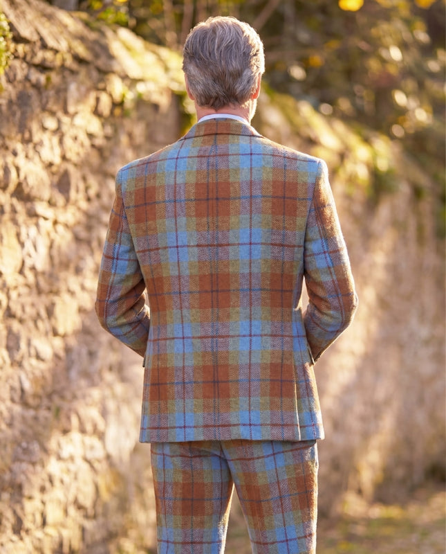London – Gold Tartan Harris Tweed-kavaj