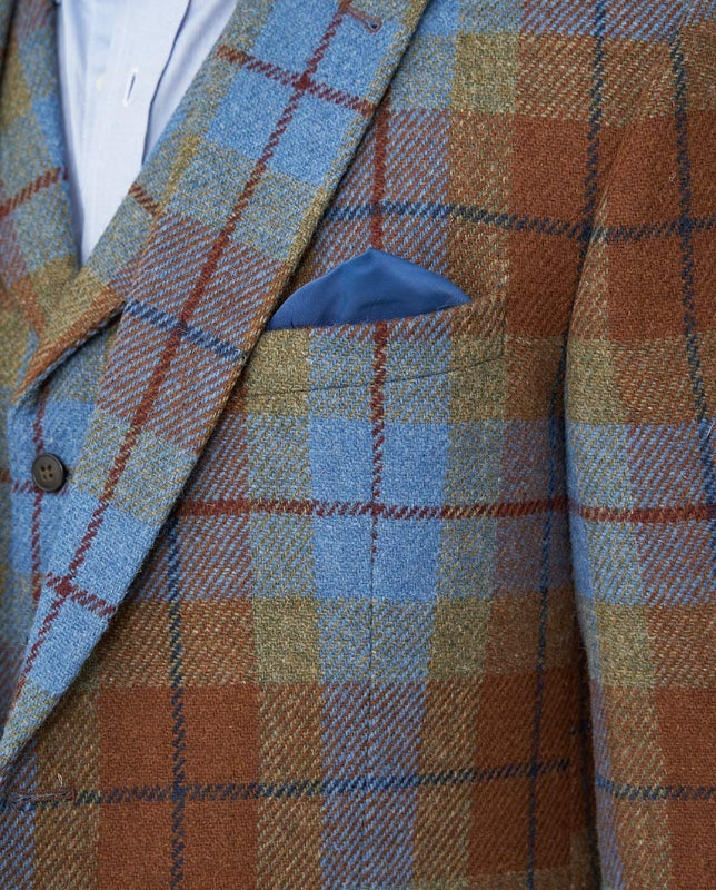 London – Gold Tartan Harris Tweed-kavaj