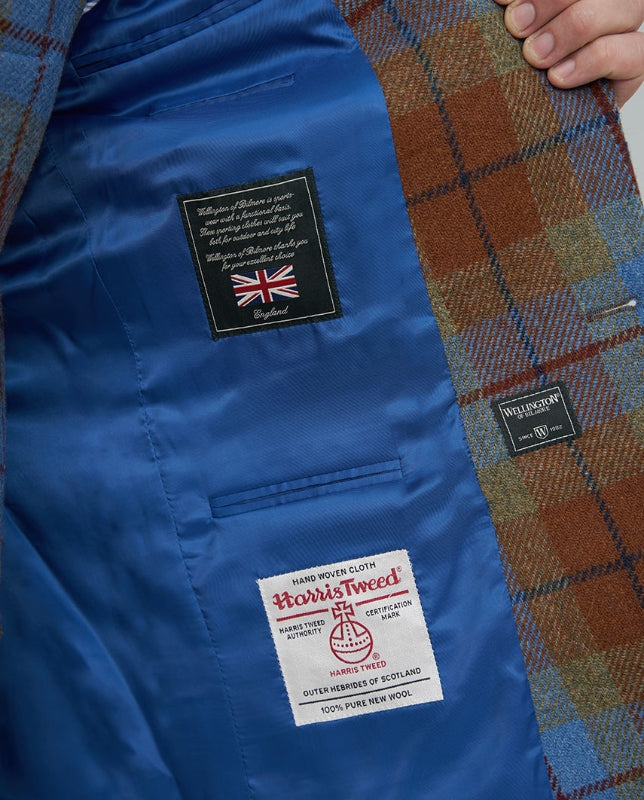 London – Gold Tartan Harris Tweed-kavaj